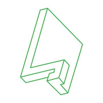 Impossible objects. Optical illusion shapes. 3d illustration. Geometric figures Stock Illustration