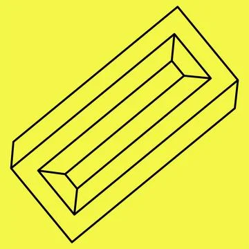 Impossible objects. Optical illusion shapes. 3d illustration vector. Unreal Illustrazione stock