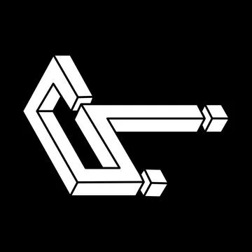 Impossible objects. Optical illusion shapes. 3d illustration. Geometric figure Stock Illustration