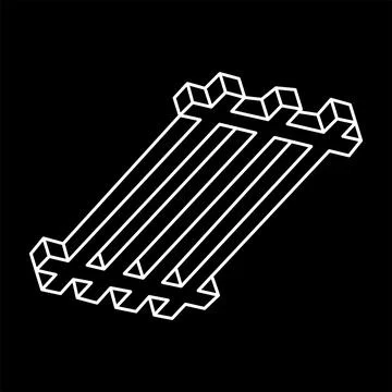 Impossible objects. Optical illusion shapes. 3d illustration. Geometric figures Stock Illustration