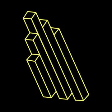 Impossible objects. Optical illusion shapes. 3d illustration. Geometric figures 库存插图
