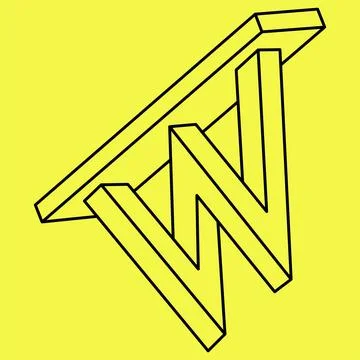 Impossible optical illusion shape. Optical art object. Impossible figure. Stock Illustration