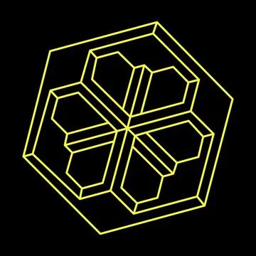 Impossible optical illusion shape. Optical art object. Impossible figures Stock Illustration