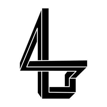 Impossible optical illusion shape. Optical art object. Impossible figure. Sacred Stock-Illustration