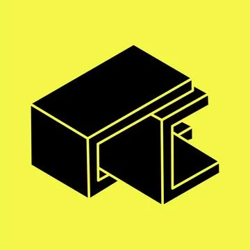 Impossible optical illusion shapes. Geometry. Optical art object. Impossible Stock Illustration