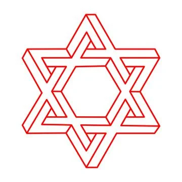 Impossible optical illusion shapes. Logo. Optical art. Impossible figures. Line Illustrazione stock