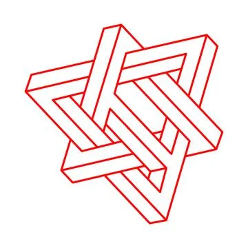 Impossible optical illusion shapes. Logo. Optical art objects. Impossible 스톡 일러스트