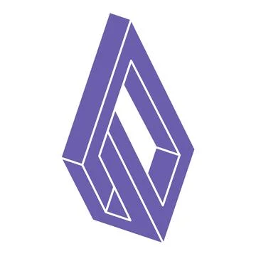 Impossible optical illusion shapes. Logo. Optical art objects. Impossible Stock Illustration