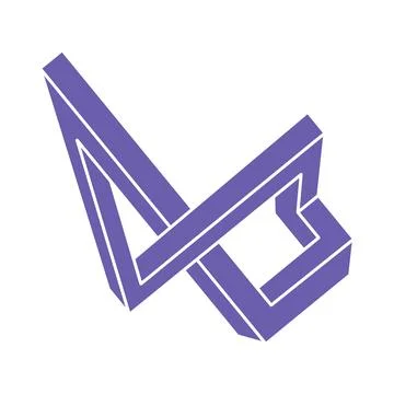 Impossible optical illusion shapes. Logo. Optical art object. Impossible figure Stock Illustration
