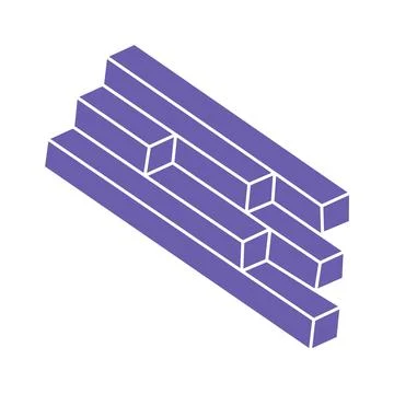 Impossible optical illusion shapes. Logo. Optical art object. Impossible figure Stock Illustration