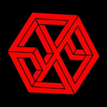 Impossible optical illusion shapes. Logo. Optical art object. Impossible figures Stock Illustration
