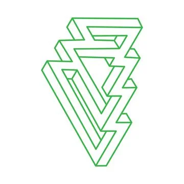 Impossible optical illusion shapes. Logo. Optical art objects. Impossible イラスト素材