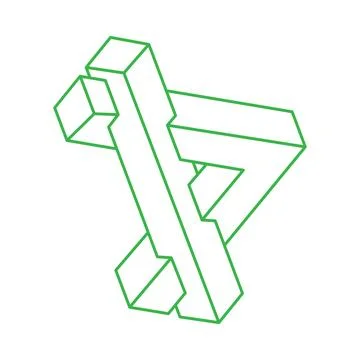Impossible optical illusion shapes. Logo. Optical art objects. Impossible 스톡 일러스트