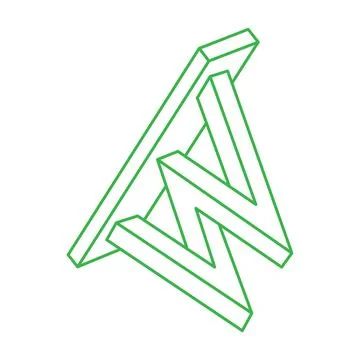 Impossible optical illusion shapes. Logo. Optical art objects. Impossible 스톡 일러스트