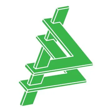 Impossible optical illusion shapes. Logo. Optical art objects. Impossible 스톡 일러스트