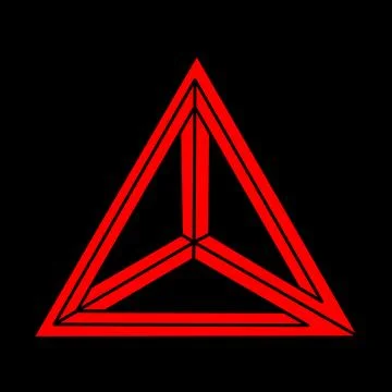 Impossible optical illusion shapes. Modern logo. Optical art objects. Impossible Stock Illustration