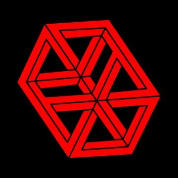 Impossible optical illusion shapes. Modern logo. Optical art objects. Impossible 스톡 일러스트