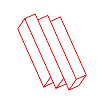 Impossible optical illusion shapes. Optical art objects. Impossible figure. Line イラスト素材