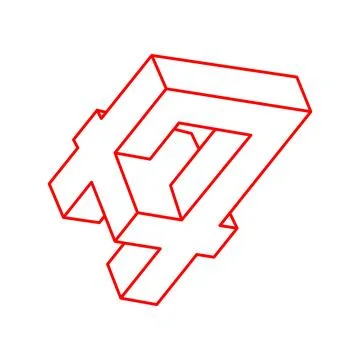 Impossible optical illusion shapes. Optical art objects. Impossible figure イラスト素材
