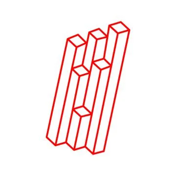 Impossible optical illusion shapes. Optical art objects. Impossible figure Stock Illustration