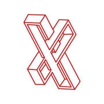 Impossible optical illusion shapes. Optical art objects. Sacred geometry Stock Illustration