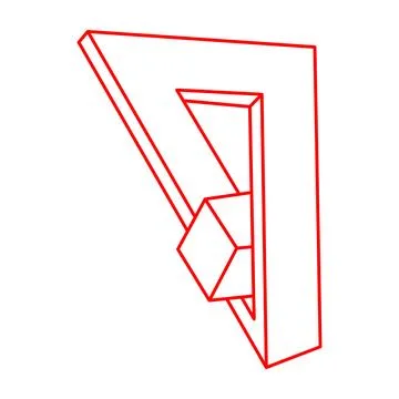 Impossible optical illusion shapes. Optical art objects. Logo. Sacred geometry Stock Illustration