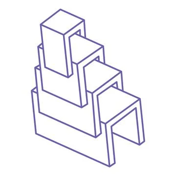Impossible optical illusion shapes. Optical art object. Impossible figures Stock Illustration