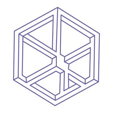 Impossible optical illusion shapes. Optical art objects. Impossible figures Stockillustratie