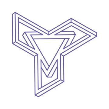 Impossible optical illusion shapes. Optical art objects. Impossible figures イラスト素材