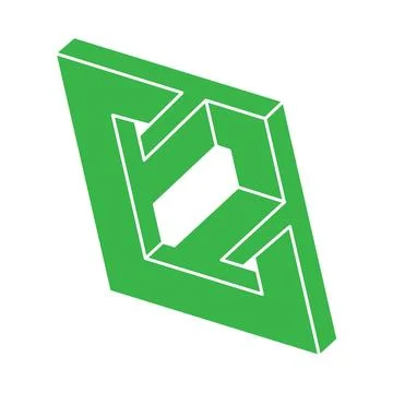 Impossible optical illusion shapes. Optical art object. Impossible figures Stock Illustration