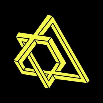 Impossible optical illusion shapes. Optical art object. Impossible figures Stock Illustration