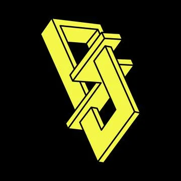 Impossible optical illusion shapes. Optical art object. Impossible figures. Line Stock Illustration