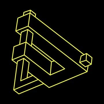 Impossible optical illusion shapes. Optical art objects. Sacred geometry Stock Illustration