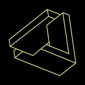 Impossible optical illusion shapes. Optical art objects. Impossible figures Stock Illustration