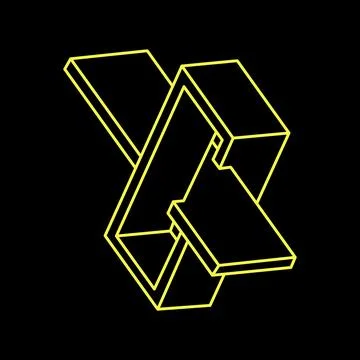 Impossible optical illusion shapes. Optical art objects. Impossible figures イラスト素材