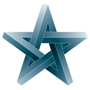 Impossible pentagram icon. Stock Illustration