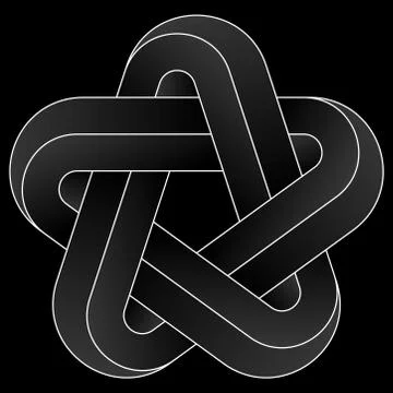 Impossible pentagram icon. Stock Illustration