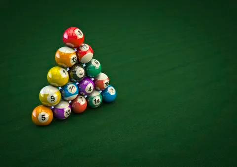 Impossible pool ball trick 스톡 일러스트