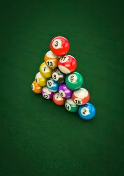 Impossible pool ball trick Illustrazione stock