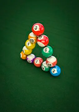 Impossible pool ball trick Illustrazione stock