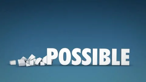 From Impossible to Possible Concept Stock Footage 304955883