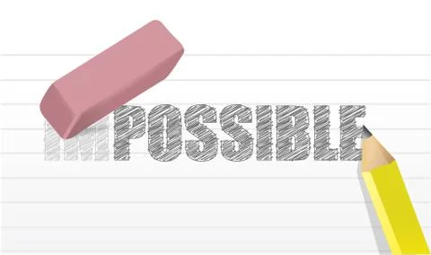 Impossible to possible concept illustration design Stock Illustration