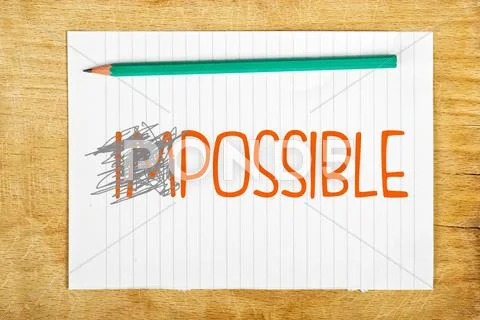 Impossible is possible Stock Illustration