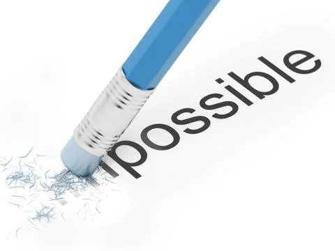 Impossible to possible. 스톡 일러스트
