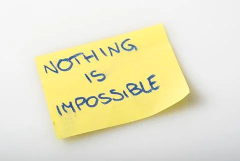 Impossible reminder leaflet Stock Photos