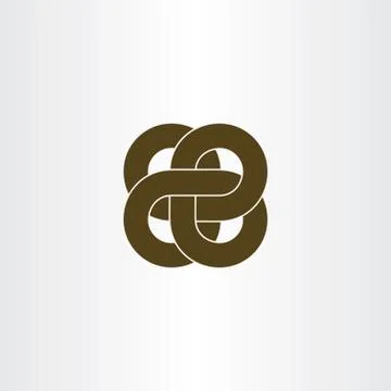 Impossible rope node infinity symbol Stock-Illustration