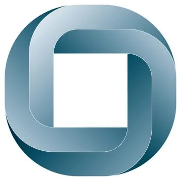 Impossible rouded square icon. Stock Illustration