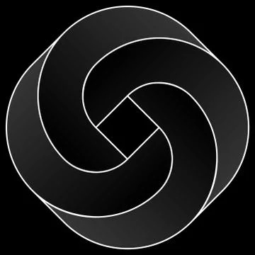 Impossible rounded square icon. Stock Illustration