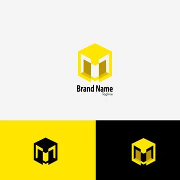 Impossible shape box illustration logo. Abstract Spartan Warrior Helmet Stock Illustration