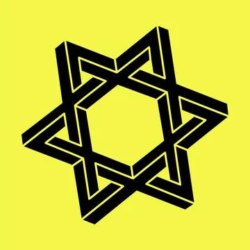 Impossible shape. Escher style. Web design element. Optical illusion object Stock Illustration